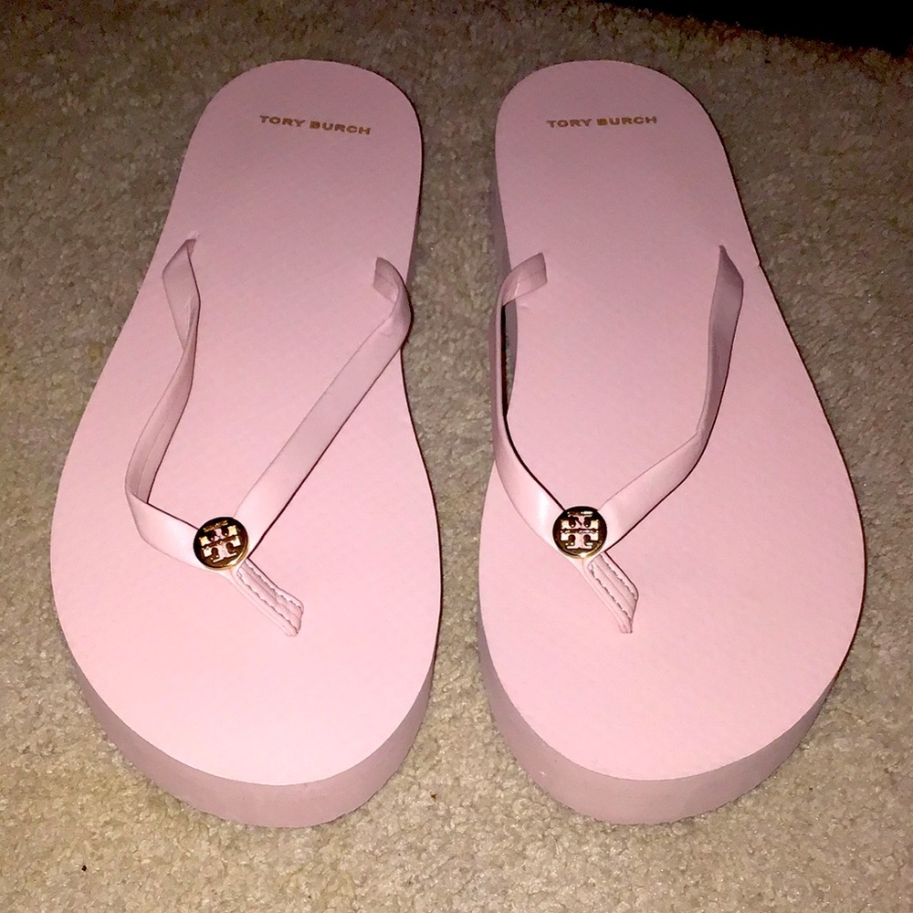 Tory Burch Women's Pink Platform Flip Flops